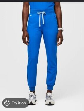 FIGS Zamora Jogger Scrub Pants Royal Blue Scrub Pants Size XXL
